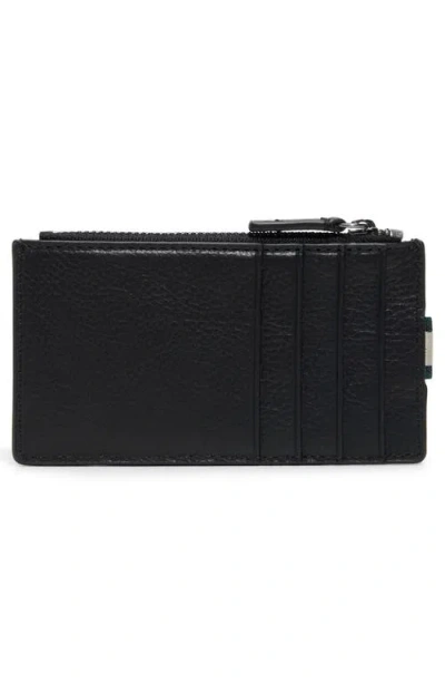 Ted Baker Slim Leather Cardholder In Black