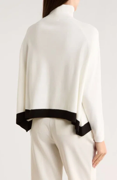 Patrizia Luca Oversize Colorblock Sweater In White