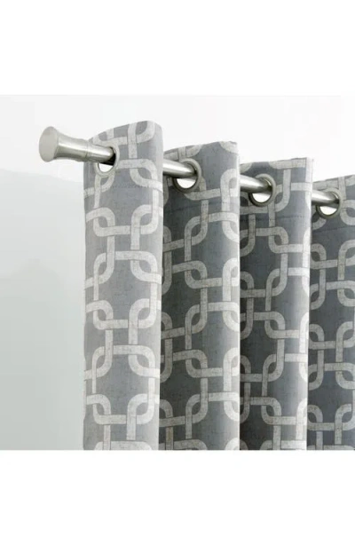 Dainty Home Interlock Single Blackout Panel Curtain In Gray