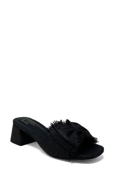 Shushop Francesca Block Heel Sandal In Black