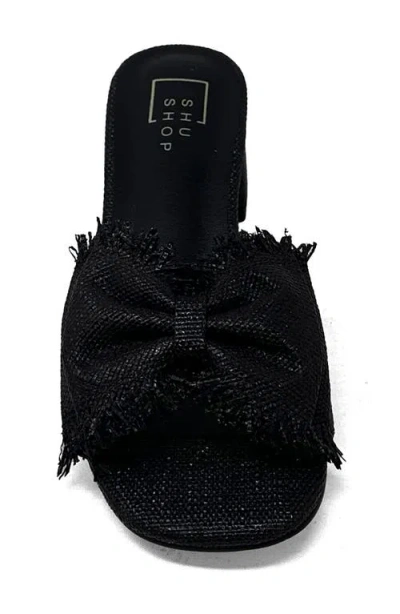 Shushop Francesca Block Heel Sandal In Black