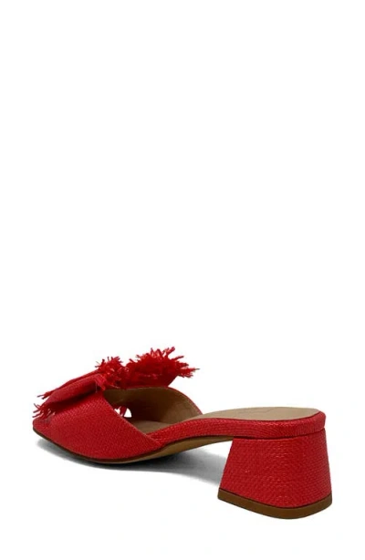 Shushop Francesca Block Heel Sandal In Red