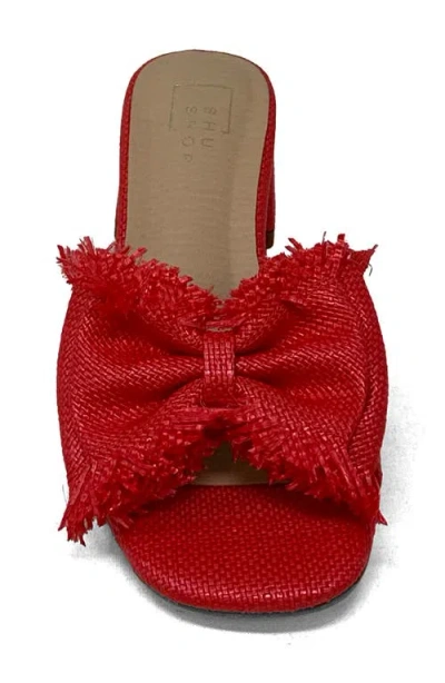 Shushop Francesca Block Heel Sandal In Red