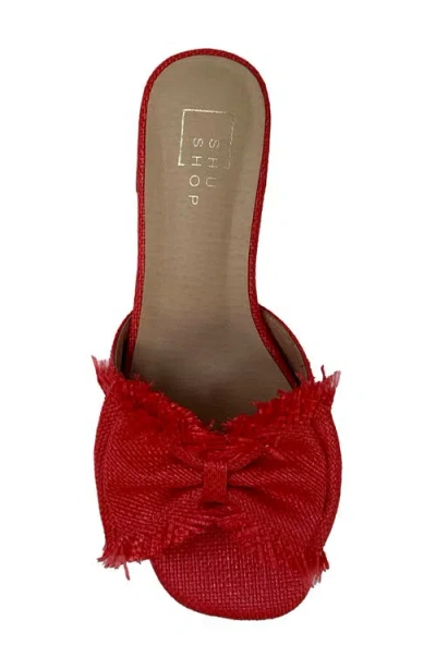 Shushop Francesca Block Heel Sandal In Red