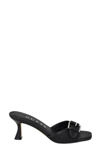Guess Women's Dista Buckle Kitten Heel Sandals In Black