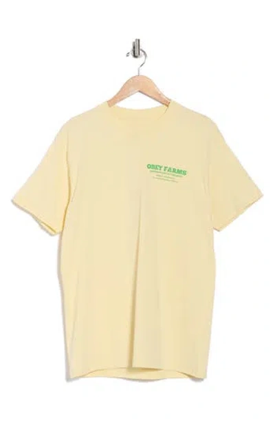 Obey Obery Farms Graphic T-shirt In Yellow