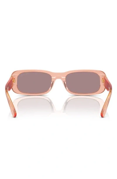 Miu Miu 53mm Rectangular Sunglasses In Pink