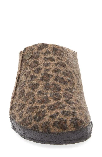Birkenstock Zermatt Genuine Shearling Lined Slipper In Animal Print