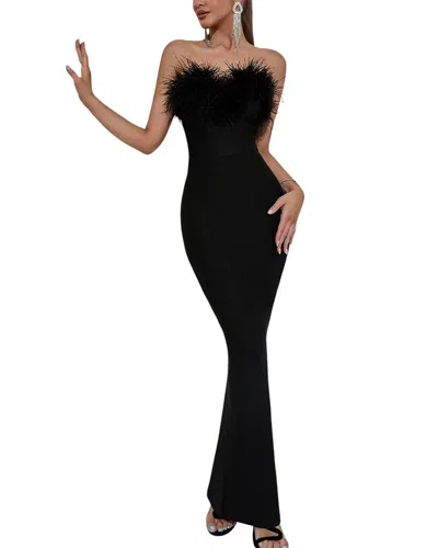 Amanda Royal Maxi Dress In Black