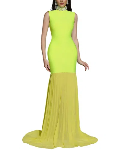 Amina Glam Maxi Dress In Yellow