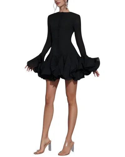 Amina Glam Mini Dress In Black