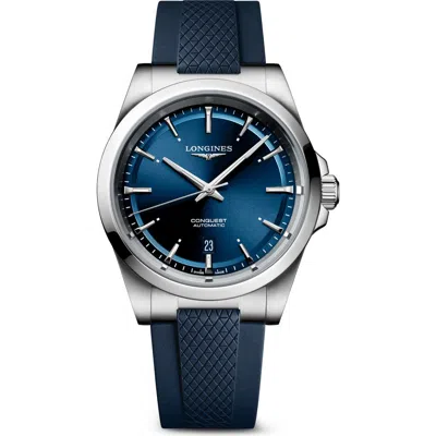 Longines Conquest Watch, 41mm In Blue