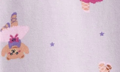 Tucker + Tate Kids' Ruffle Long Sleeve Stretch Cotton Blend Sweatshirt Dress In Purple