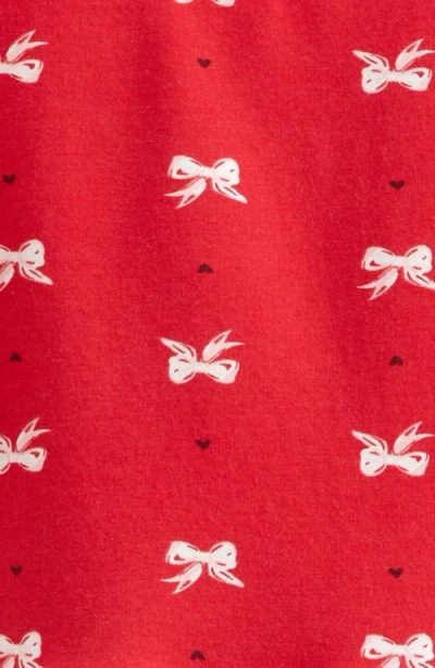 Tucker + Tate Kids' Ruffle Long Sleeve Stretch Cotton Blend Sweatshirt Dress In Red