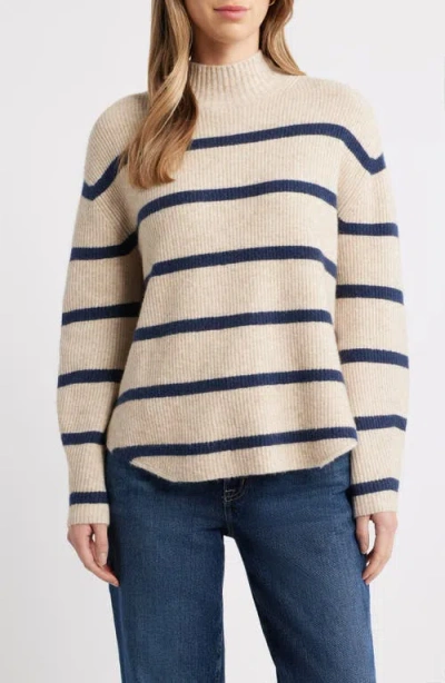 Caslonr Caslon(r) Shirttail Mock Neck Sweater In Multi
