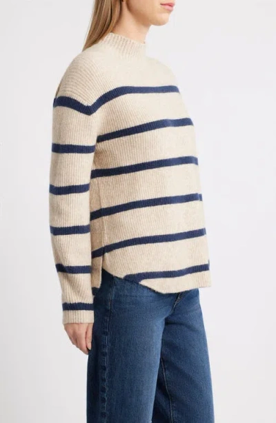 Caslonr Caslon(r) Shirttail Mock Neck Sweater In Multi