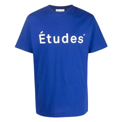 Etudes Studio Etudes Wonder Logo Cotton T-shirt In Blue