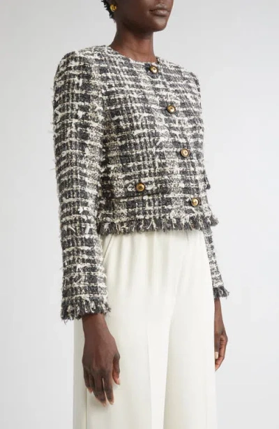 St John St. John Eyelash Tweed Jacket In Multi