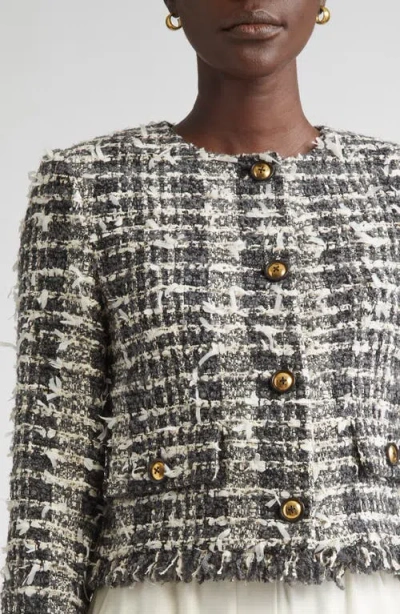 St John St. John Eyelash Tweed Jacket In Multi
