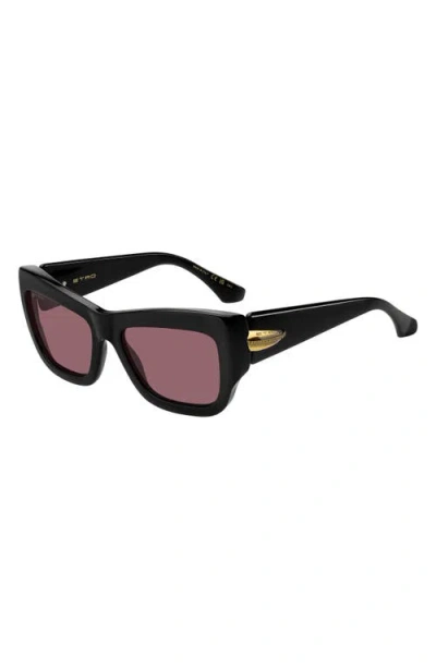 Etro 56mm Rectangular Sunglasses In Pink