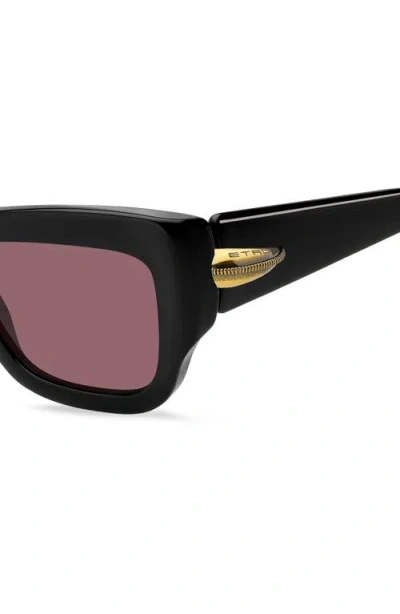 Etro 56mm Rectangular Sunglasses In Pink