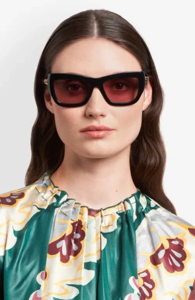 Etro 56mm Rectangular Sunglasses In Pink