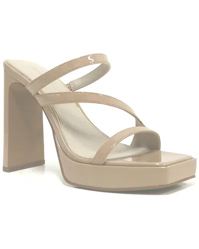 Kenneth Cole New York Tala Womens Patent Slip-on Mule Sandals In Neutral