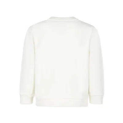 Balmain Kids Logo Embroidered Button-detail Sweatshirt In White