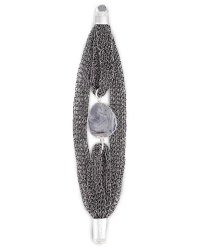 Saachi Multi Chain Stone Bracelet In Metallic