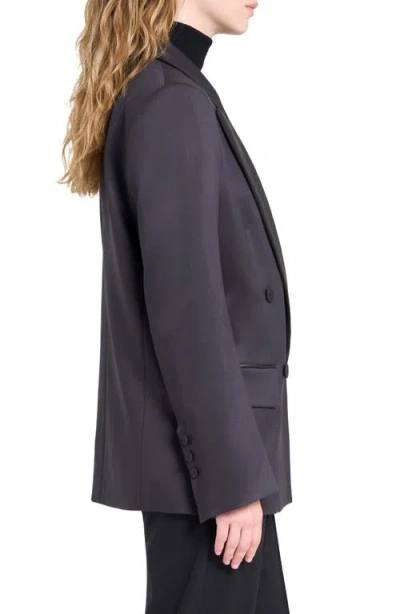 Twp Harper Double Breasted Tuxedo Jacket In Black