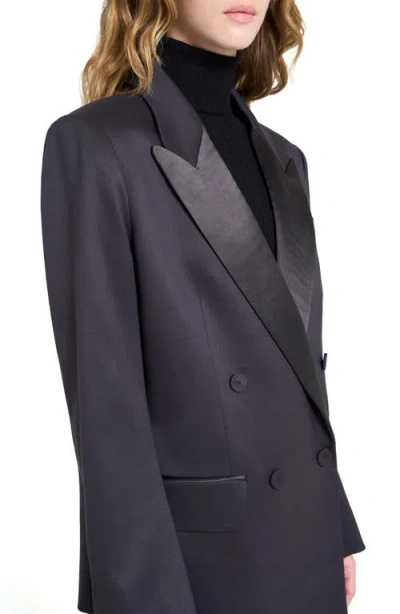 Twp Harper Double Breasted Tuxedo Jacket In Black