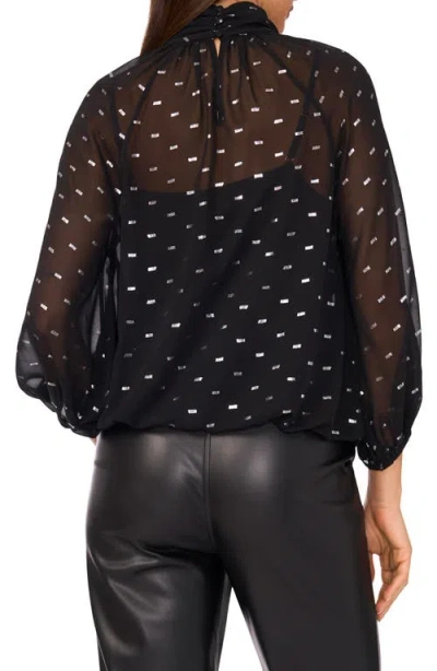 Vince Camuto Mock Neck Top In Black