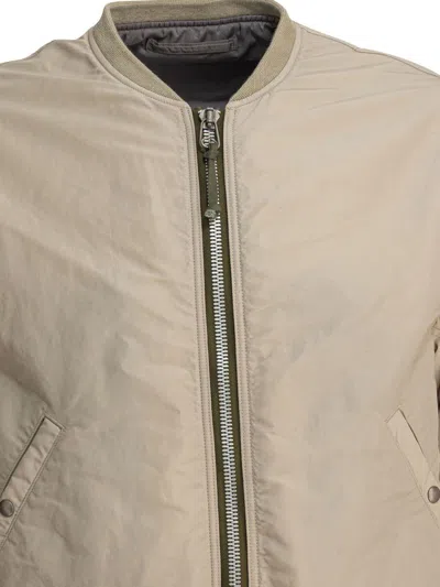Visvim Nylon Bomber Jacket Jackets And Coats Beige In Neutral