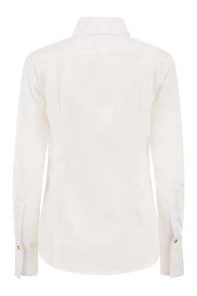 Elisabetta Franchi Tailored White Shirt With Classic Collar In White