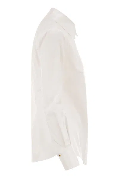 Elisabetta Franchi Tailored White Shirt With Classic Collar In White