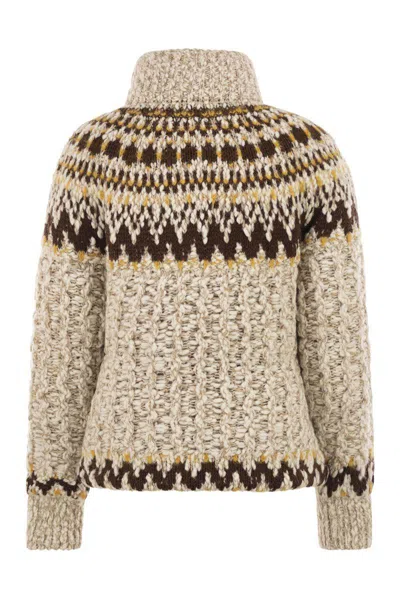 Moncler Girose Down-paneled Wool-blend Zip-up Cardigan In White