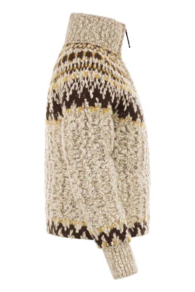 Moncler Girose Down-paneled Wool-blend Zip-up Cardigan In White