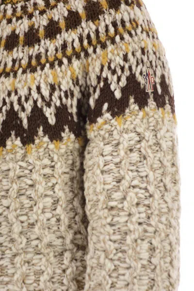 Moncler Girose Down-paneled Wool-blend Zip-up Cardigan In White