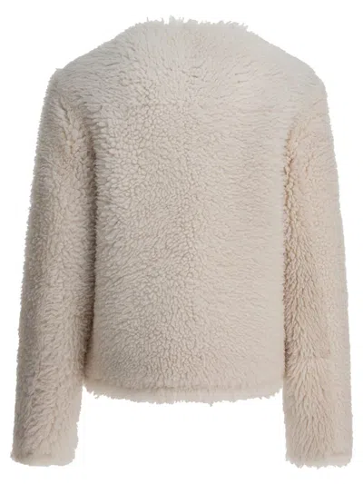 Furling By Giani Beige Calfskin Jacket In Neutral