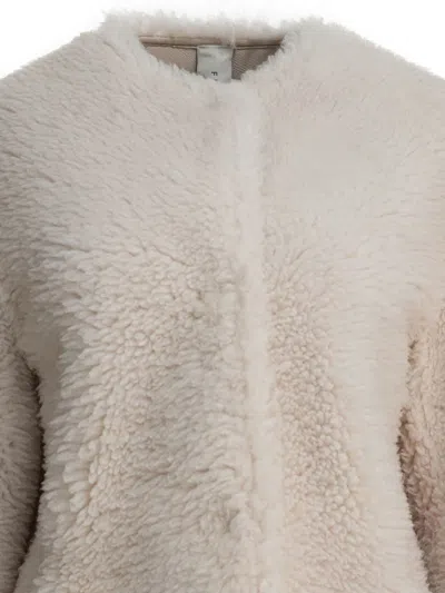 Furling By Giani Beige Calfskin Jacket In Neutral