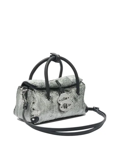 Zanellato Dotta Cbi Baby Leather Handbag In Silver