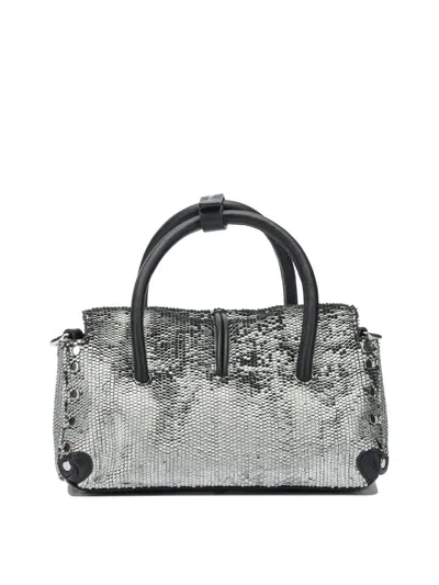 Zanellato Dotta Cbi Baby Leather Handbag In Silver