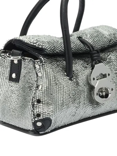 Zanellato Dotta Cbi Baby Leather Handbag In Silver