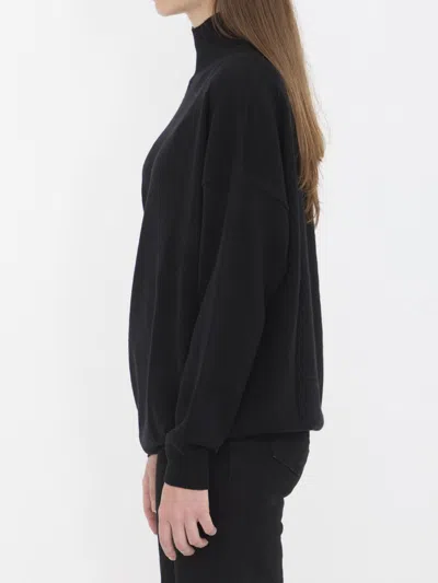 Lisa Yang Alvia Asymmetrical Cut-out Sweater In Black