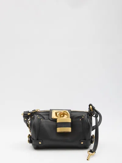 Chloé Black Leather Small Paddington Shoulder Bag