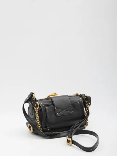 Chloé Black Leather Small Paddington Shoulder Bag