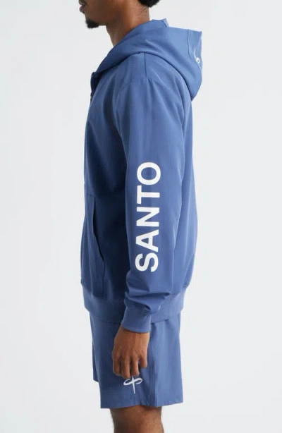 Santo Studio Tempo Forever Tech Zip Jacket In Blue