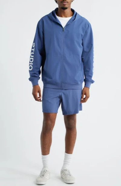 Santo Studio Tempo Forever Tech Zip Jacket In Blue