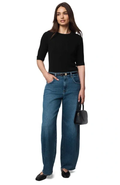 Splendid Georgie Rib Sweater In Black