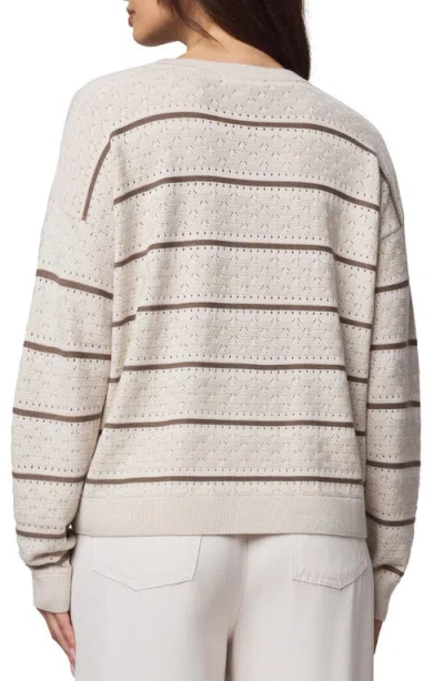 Splendid Georgie Pointelle Stripe Sweater In Neutral